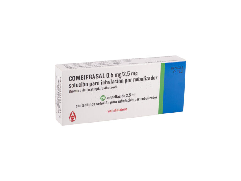 Combiprasal: ficha técnica de la solución para inhalación por nebulizador 0.5 mg/2.5 mg