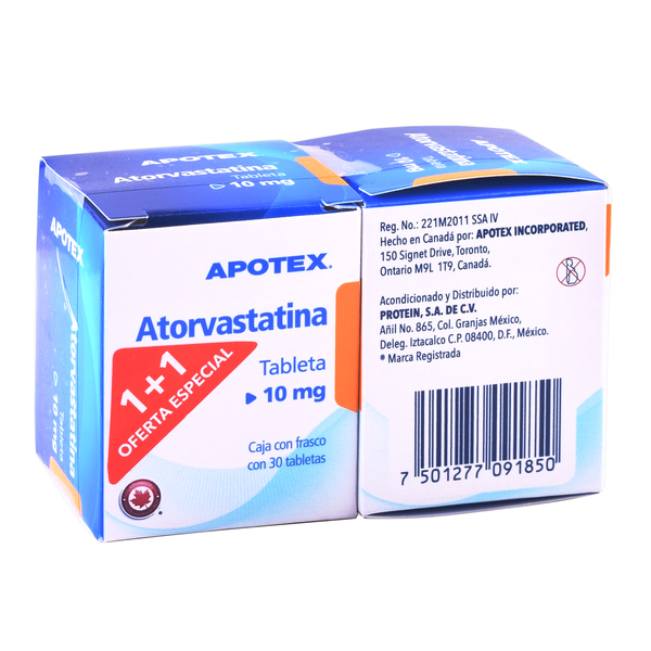 Estatinas y caída de pelo: Prospecto Atorvastatina Apotex 10 mg – EFG