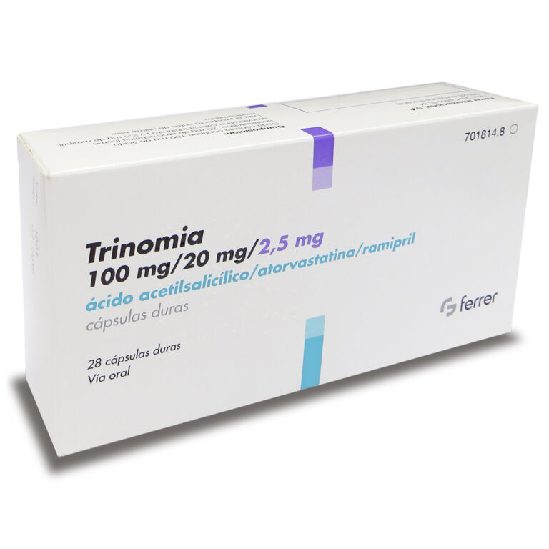 Ficha técnica de Trinomia 100mg/40mg/2.5mg: dosis y usos