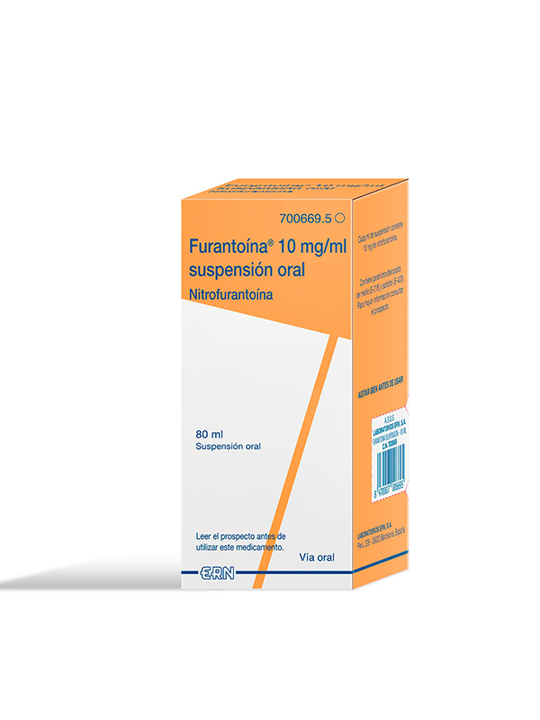 Furantoína 10 mg/ml: prospecto de suspensión oral y dosificación