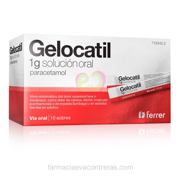 Gelocatil 1 gramo: Prospecto y solución oral