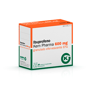 Ibuprofeno sin agua: Prospecto del granulado efervescente Pensa 600 mg EFG
