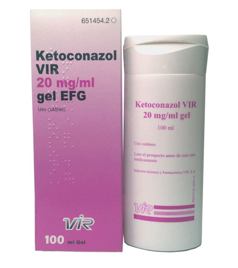 Ketoconazol Vir 20 mg/ml Gel EFG: Prospecto y usos del corticoide