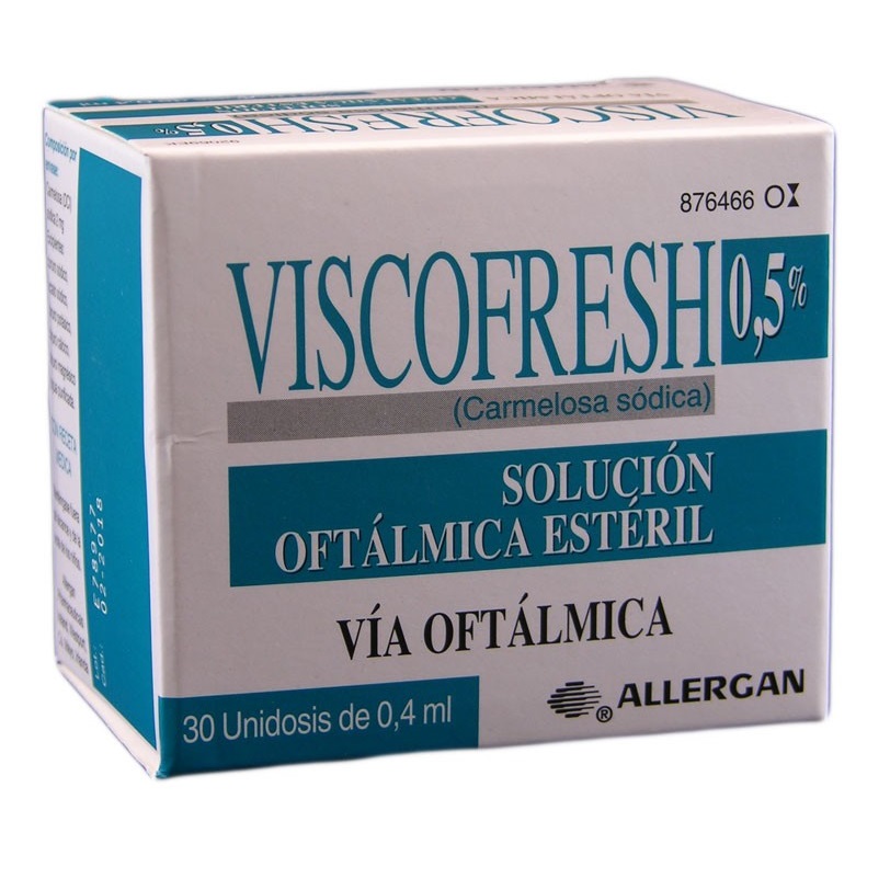 Lágrimas artificiales ViscoFresh Prospecto y envase unidosis de