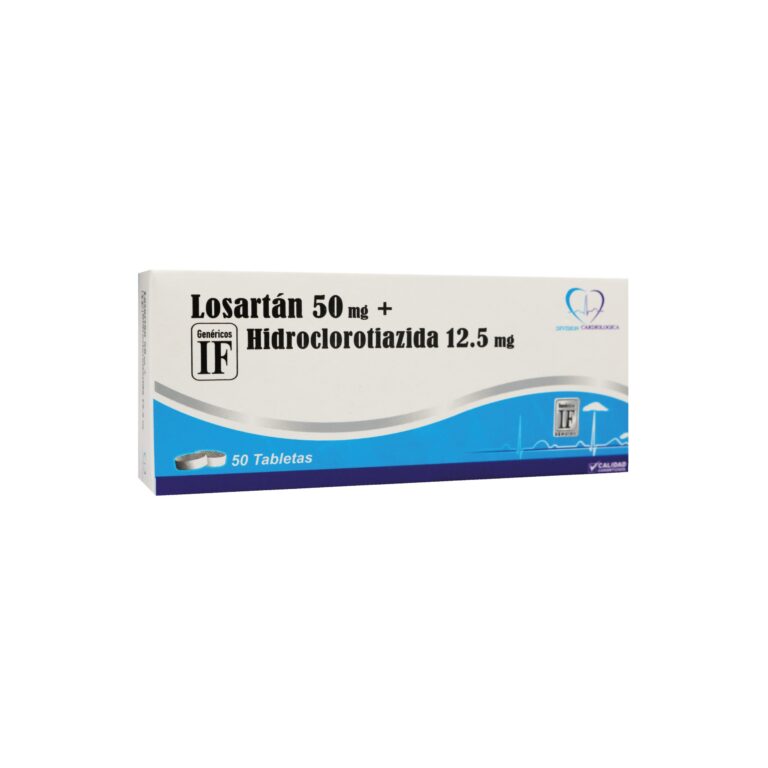Losartan: información, usos y dosificación del medicamento Teva-Ratio 50/12.5 mg