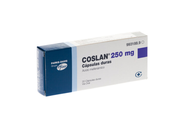 Pastillas de la regla: Información sobre Coslan 250 mg Capsulas Duras en el prospecto